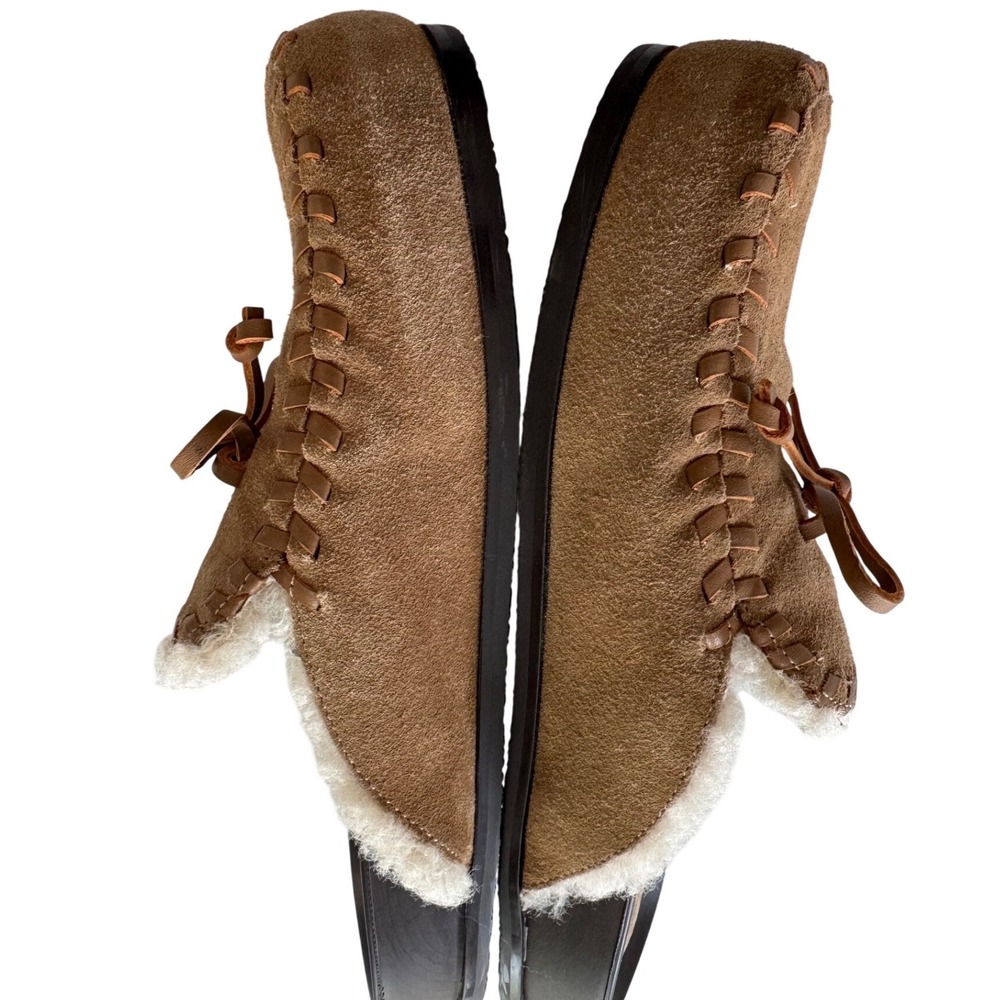 ZARA Brown Suede Faux Shearling Mule/Clog Size 39/8.5 - Picture 3 of 7